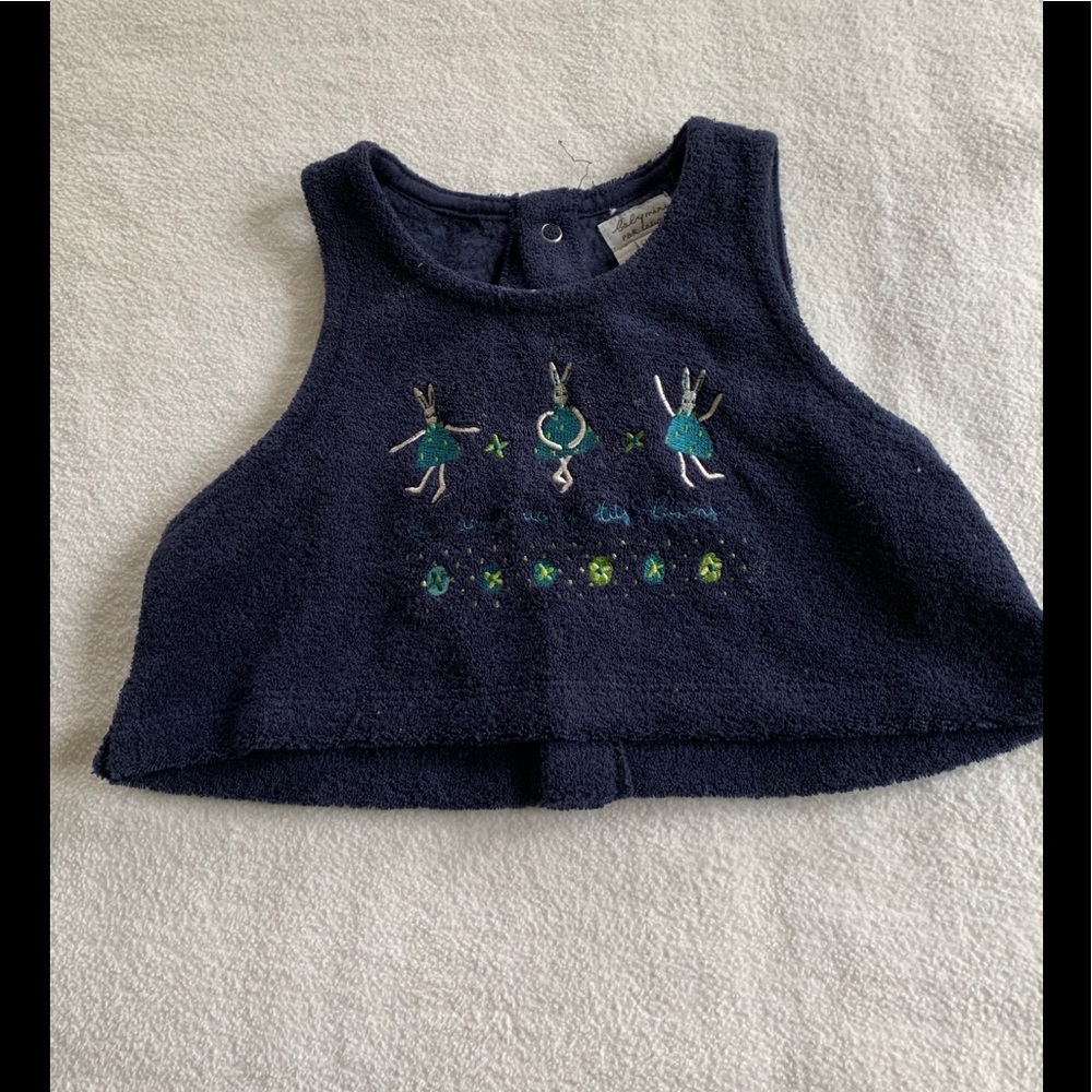 Catimini Paris terrycloth vest with bunny design